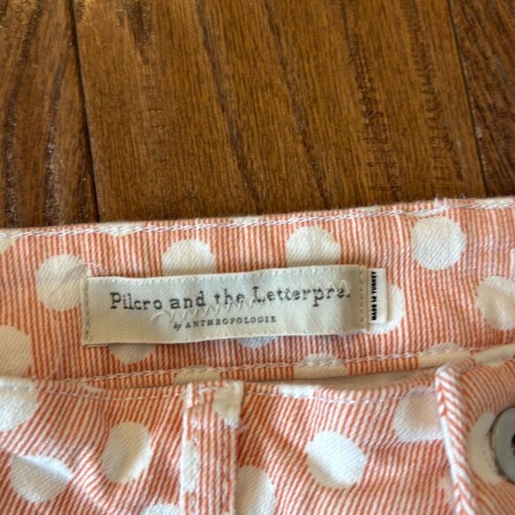 Anthropologie Pilcro the Leterpress polka dot high rise bootcut jeans 28 - Picture 5 of 14